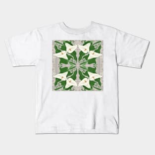 Arum lilies - grey Kids T-Shirt